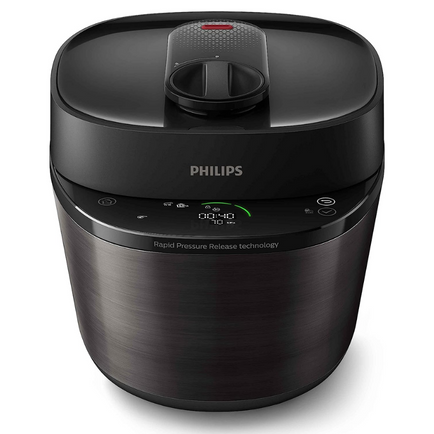 Philips All in One Cooker Çok Amaçlı Basınçlı Pişirici, 5 L, Elektrikli Düdüklü Tencere, Siyah